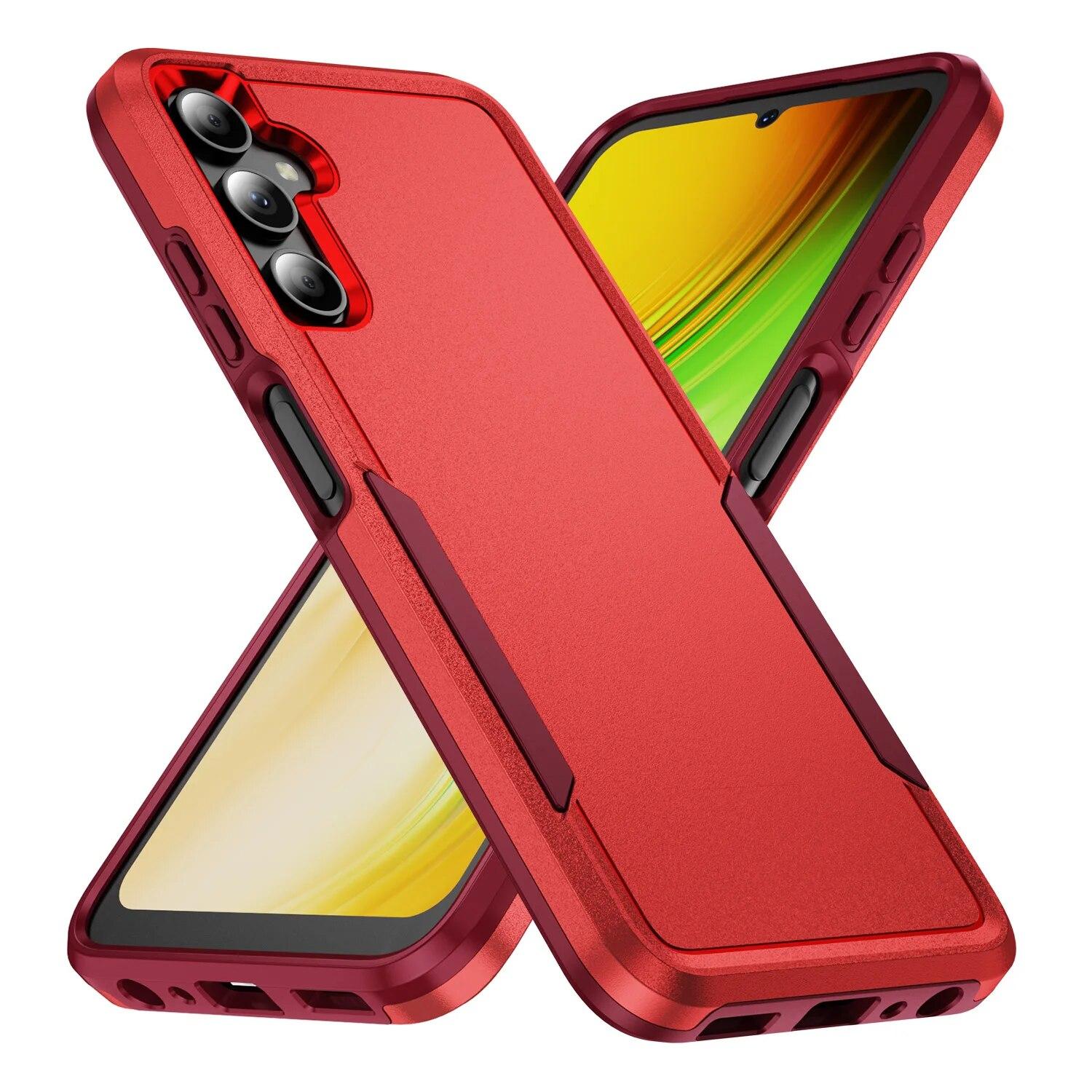 

Удобный защитный чехол для Samsung Galaxy S24 Plus S23 Ultra S22 S21 FE S20 S 24 23 22 21 противоударный чехол для телефона for Galaxy S24 красный