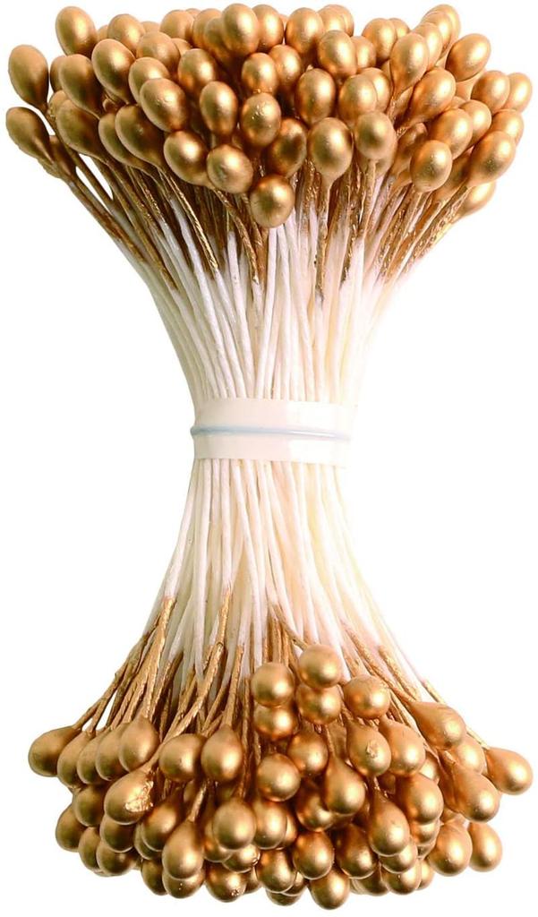 Nippon Chuko Tsumami Zaiku Flower Oxidized Pack of for Japanese Tsumami Zaiku Centers, Pep, Gold, Approx. 4.5cm Long, 144, S54-8, Crafts,