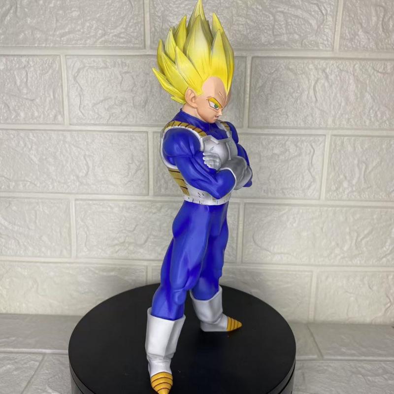 Figura de Vegeta Montaña Río Dragon Ball Anime Estatua Super Saiyan Muñeco Adorno de Juguete de Moda Periférico de Dragon Ball Super
