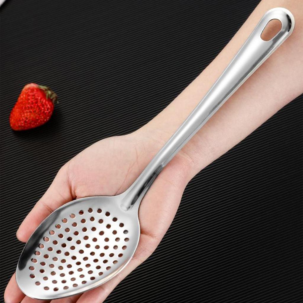 Slotted Spoon Strainer Spoon Skimmer Slotted Spoon Pepper Strainer Kitchen Colander Spaghetti Drain Spoon Food Filtration