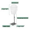 Kawakami PVC Display Head Stand for Hats, Eyewear, Accessories, Wigs, and Headphones