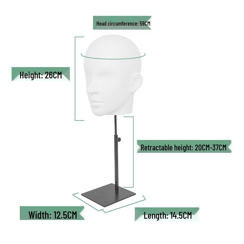 Kawakami PVC Display Head Stand for Hats, Eyewear, Accessories, Wigs, and Headphones