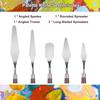 11 Pcs Palette Knife Set, 5 Pcs Stainless Steel Palette Knives and 6 Pcs Plastic Scrapers, Painting Accessories for Oil Acrylic Canvas Painting