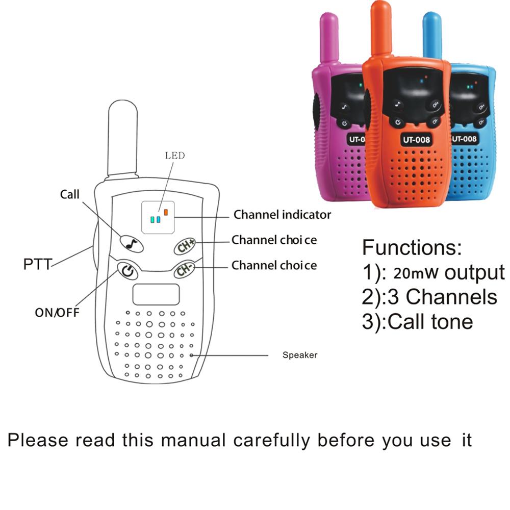 New Mini Walkie Talkie Children Handheld Transceiver Long Range Portable Walkie-Talkie Kid Two Way Radio Boy Girl Birthday Gifts