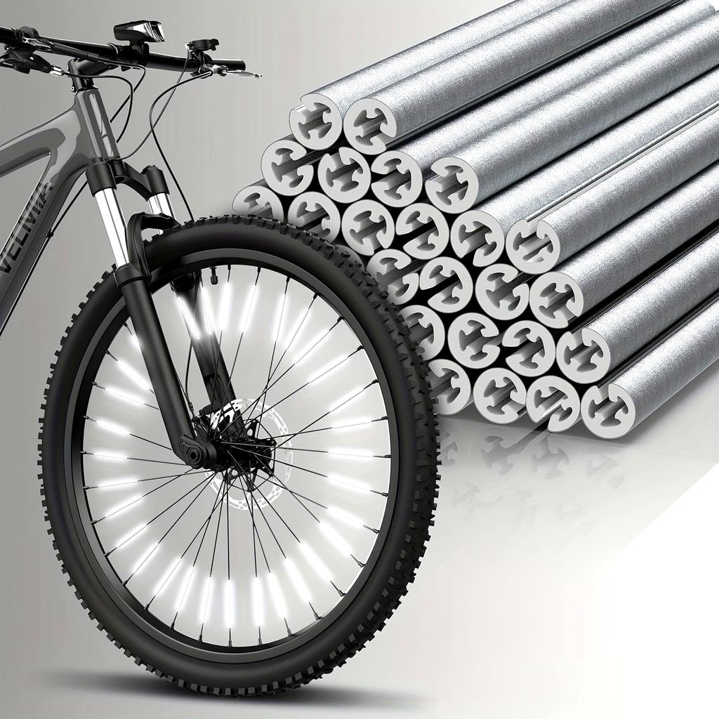 12 kusů odrazek na dráty jízdního kola, 360° viditelnost, snadná montáž, reflexní materiál, návleky na dráty jízdních kol, cyklistické bezpečnostní doplňky