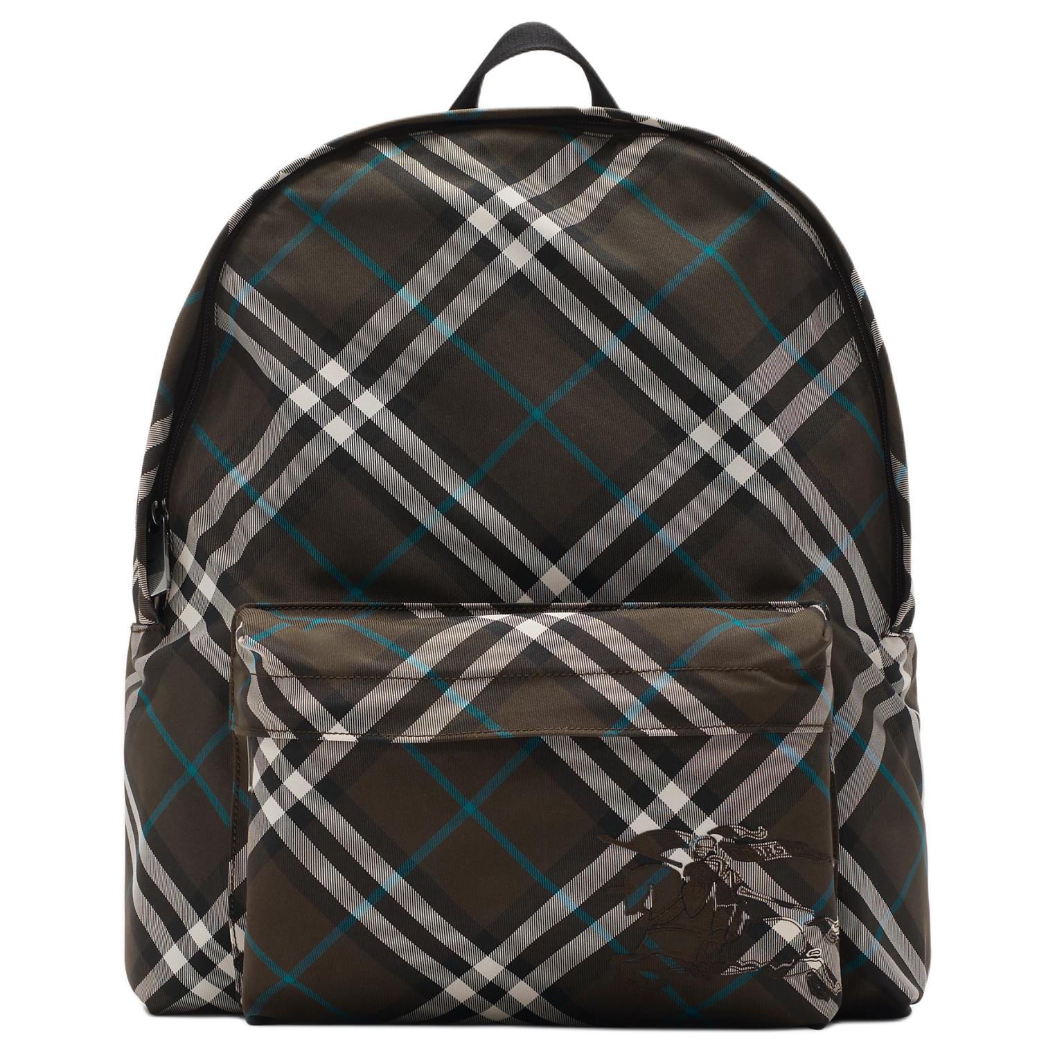 

Burberry Check Design Zipper Closure Polyester Backpack Men backpack Gray 81022381 Basic Set (Bag+Dust Bag)