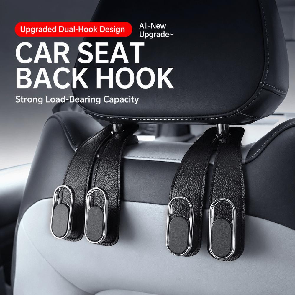 Double Hooks Car Seat Hook Leather Car Organizer Hook New Seat Back Hook  Vehicles