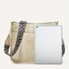 Bolso Bandolera de Cuero PU de Color Sólido Vintage Gran Capacidad Bolso de Hombro con Estampado de Leopardo Simple Bolso Tote de Moda Multifuncional