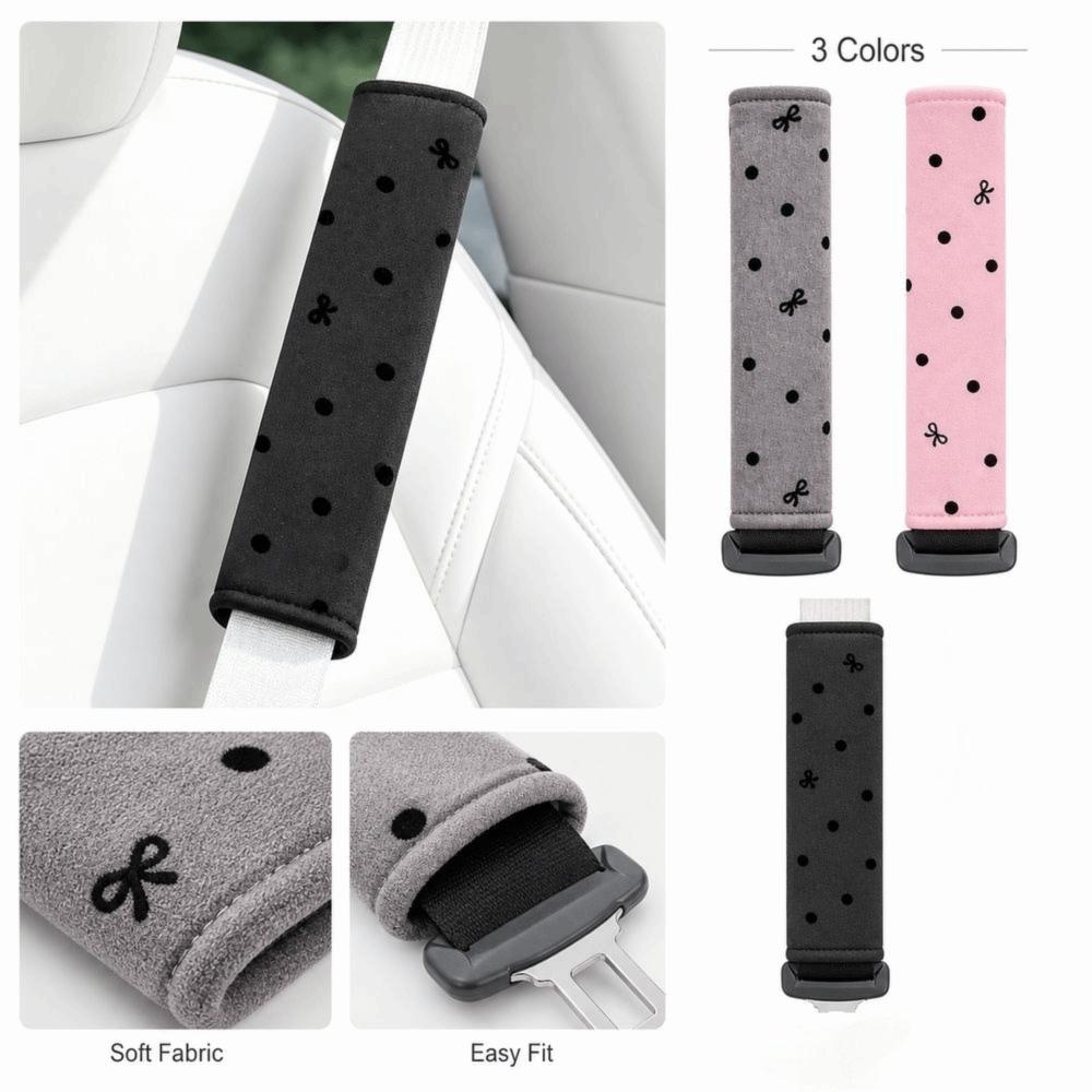 Skin Friendly Seat Belt Shoulder Pad Soft Fabric Shoulder Belt Cushion Car Interior