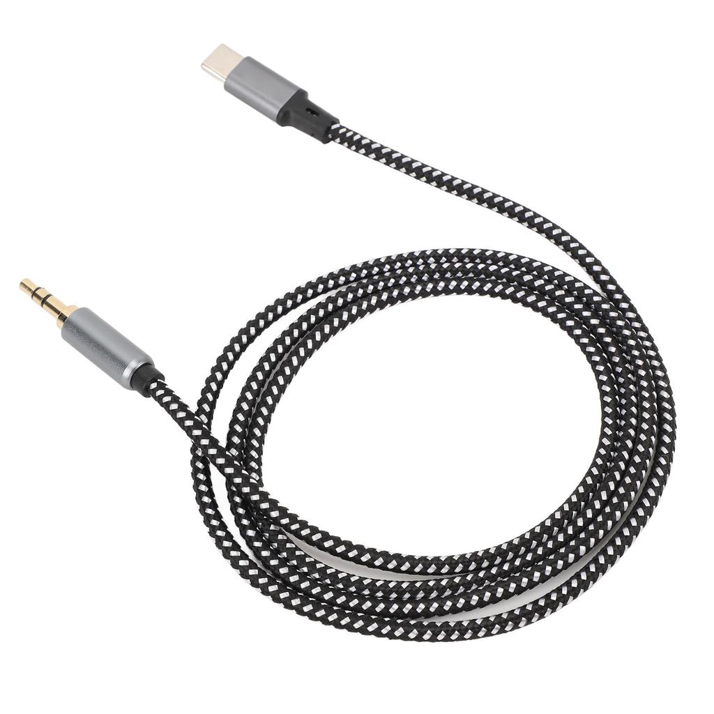 1m TYPE C To 3.5mm Sound Aux Jack Cable USB C To 3.5mm Cord for Jogging Driving Travels