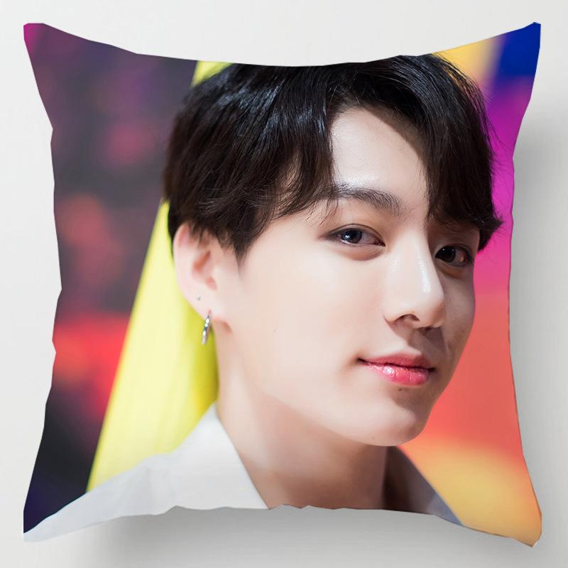 Cozy 45cm Kpop Bts Bangtan Boys Cushion Cover Decorative Soft Pillow Case For Home