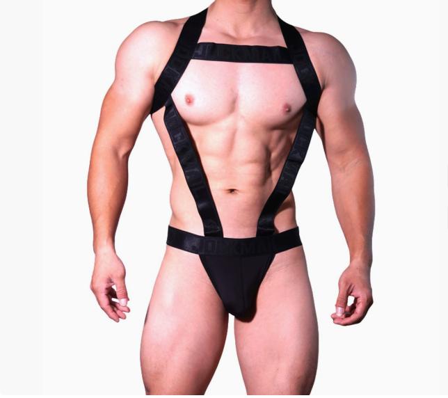 Men's Sexy Nylon Jockstrap Underwear Bodysuit  Suspender Jumpsuits Man Harness Gay Underwear Mens Lingerie Sissy Panties