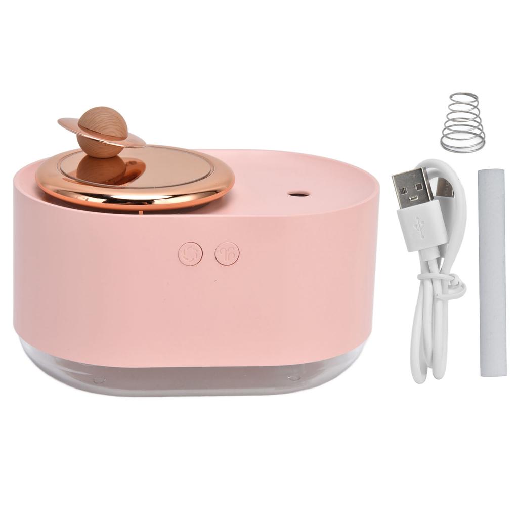 2 in 1 Rotating Planet Humidifier USB Charging Cordless Mute Spray Humidification for Home