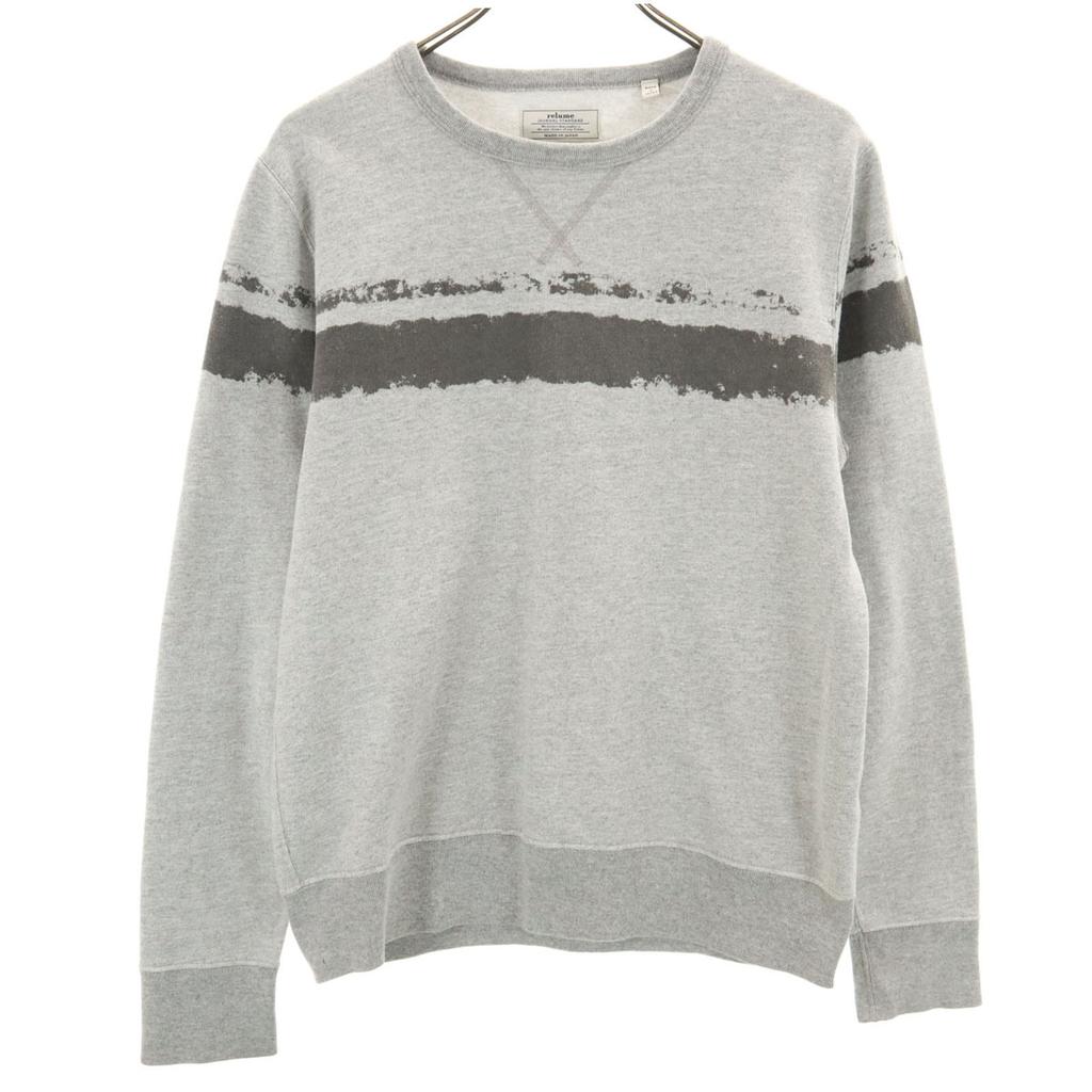 Relume JOURNAL STANDARD Made In Japan Long Sleeve Sweat Trainer S Gray Men's Used
