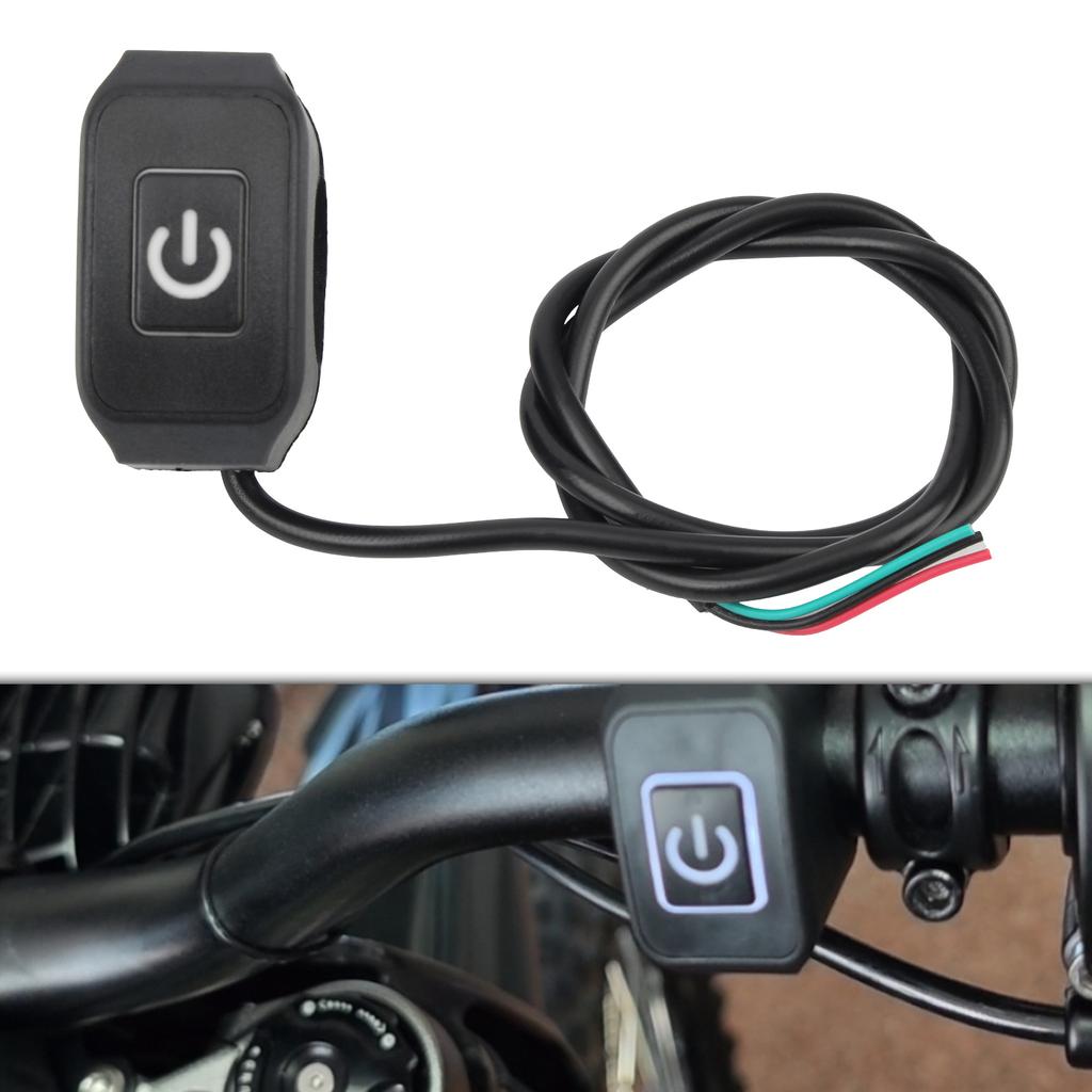 Motocross Accessories Universal Self-Lock Motorcycle Switch 12V LED Handlebar Mount Button For Pit Dirt Bike Waterproof KG-068