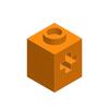 10PCS 73230 1x1 with Axle Hole Building Blocks Moc Accessories Compatible with Brick Toys Children Gift Box