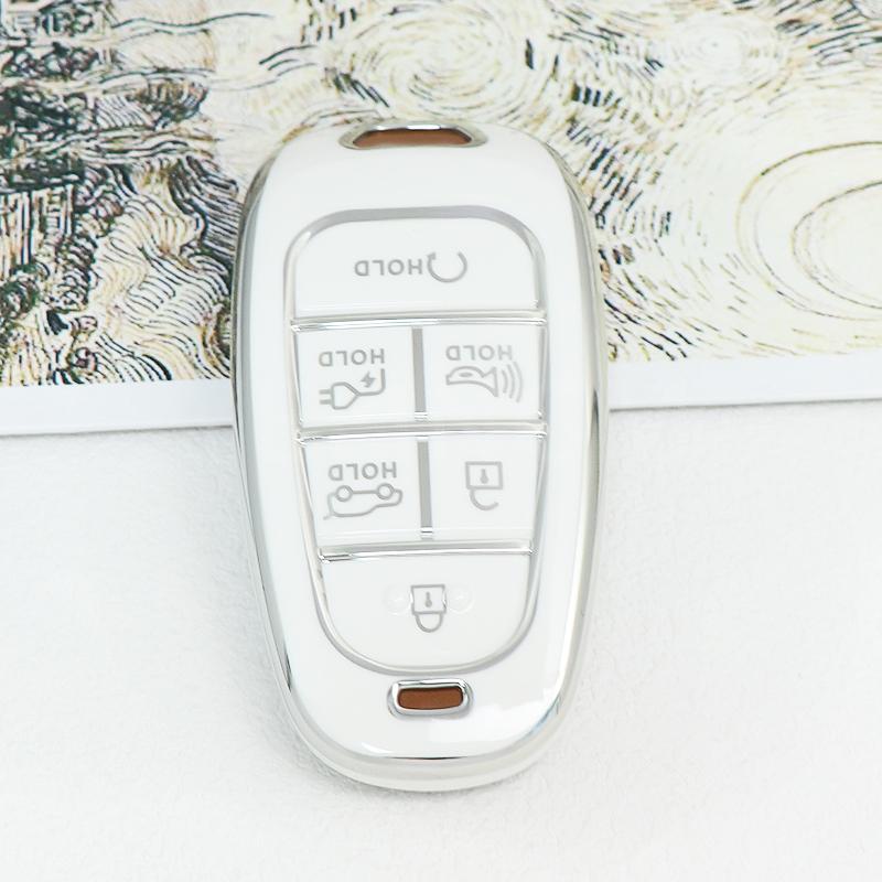4 5 6 7 8 Buttons TPU Remote Key Shell Fob Case Cover for Hyundai 2020-2021 Sonata Nexo DN8 Santa Fe TM Tucson NX4 Staria Ioniq