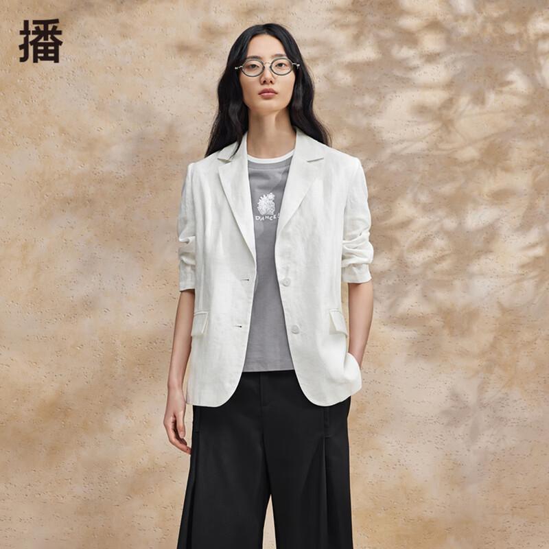 

Women s Chic Petite Linen Blazer M