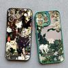 Retro Black Cat White Kitten Illustration Phone Case For iPhone 17 16 15 14 13 11 12 Pro Max Mini 15 16 Plus Case Cute Cartoon