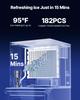 VEVOR Commercial Ice Maker Machine - Head, 204 kg/Day Stainless Steel Ice Machine with Scheduled Ice-Making, Self-Cleaning, Adjustable Thickness