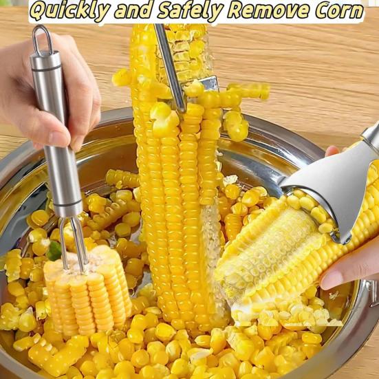 Yousheng Maisentkerner Drescher Edelstahl Maiskolben Schäler Maisdrescher Werkzeug mit Ergonomischem Griff für Zuhause Küche BBQ