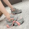 fashion Women Platform Casual Breathable Mesh Shoes 2024 New Summer Chunky Sneakers 7CM Wedge Hidden Heels Woman Hollow Leisure Shoes