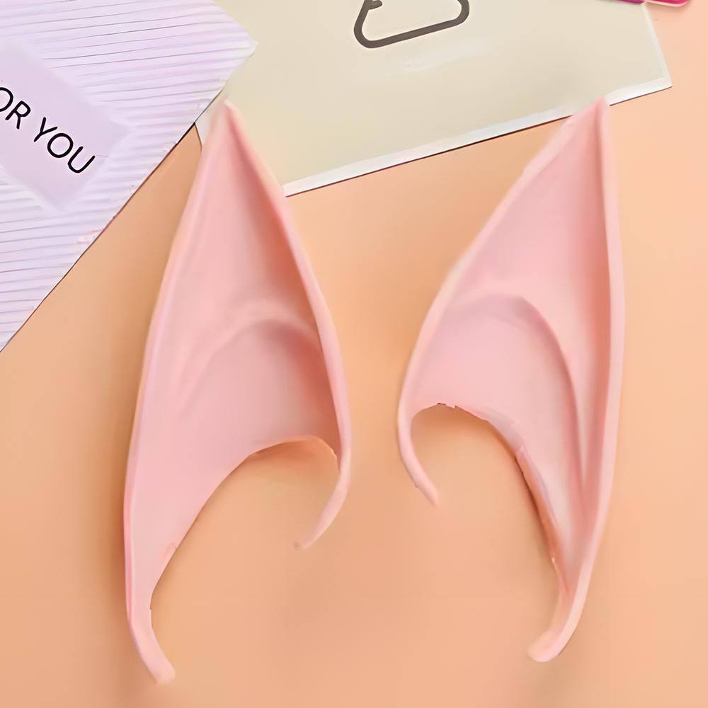 2 Paar Cosplay Elfenohren Weiches Silikon Vampir Ohren für Halloween Weihnachtsfeier Anime Kostüm Zubehör