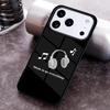 Minimalist Music Lover Phone Case for iPhone 17 16 15 Pro Max Air 14 13 12 11 Plus Shockproof Capa Cover