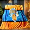 York Knicks Flannel Blanket, Use for Birthday/Holiday Gift, Soft Blanket for Sofa/Bed/Camping/Office/Tourism Use,All Seasons