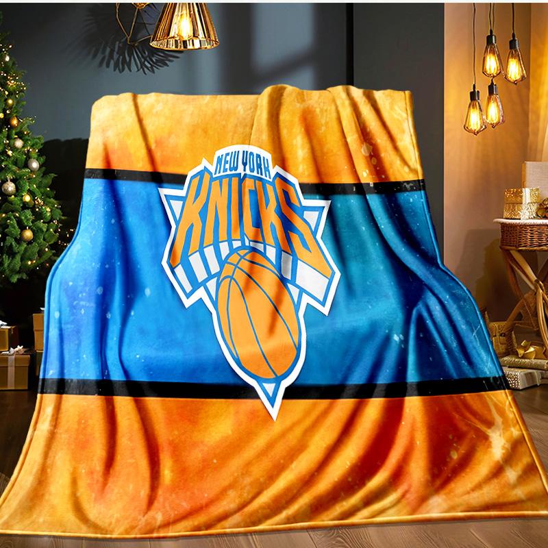 York Knicks Flannel Blanket, Use for Birthday/Holiday Gift, Soft Blanket for Sofa/Bed/Camping/Office/Tourism Use,All Seasons