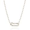 UNI.J [In517]Signature Logo Silver Necklace