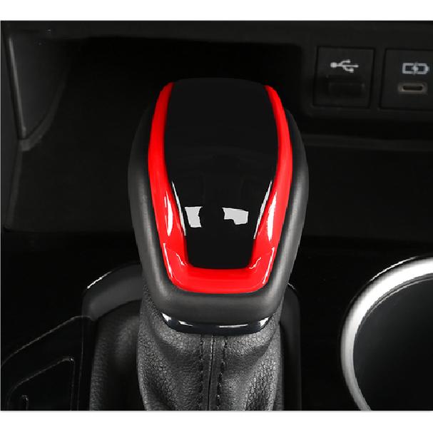 Red&black Car Gear Shift Knob Cover Trim For Toyota RAV4 -2025