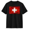 Swiss Flag T-Shirt Men  Novelty Pure Cotton Tees O Neck Short Sleeve T Shirt Party Tops