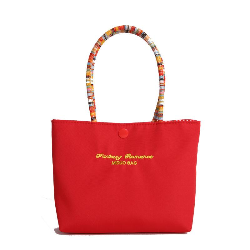 

New cute letter embroidery solid color mobile phone bag small handbag bag portable makeup repair practical go out handbag красный