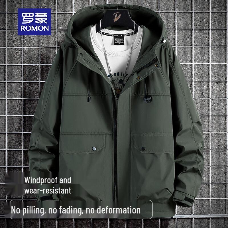 ROMON Men's Windproof Hooded Outdoor Jacket