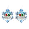 Holiday Hanging Decorations Snowflake-Shaped Sea Glass Ornament, Acrylic Christmas Friendship Keepsake, Coastal Inspired Durable Ornaments Tree