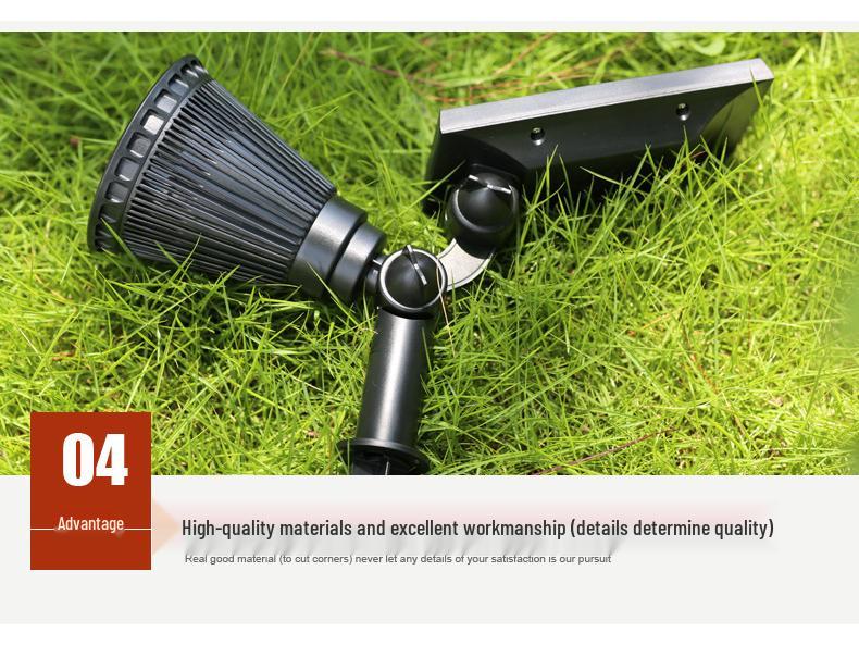 7-LED Solar Garden Spotlights for Outdoor Landscape and Lawn Lighting