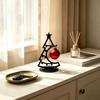Small Entrance Holiday Displays 3D Printed Christmas Tree Desktop Ornament, Decorative Hollow Figurine with DIY Table Decor Stable Base for