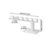 6 Hooks Hat Holder Shaped Baseball Cap Storage Rack Wall Mount Hat Belt Multifunctional Storage Without Punching Economic Hook