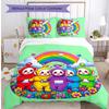 Cartoon Teletubbies Printed 3PCS Bedding Set Soft Breathable Duvet Cover Pillowcases Set Washable Bedroom Decor Home Gift