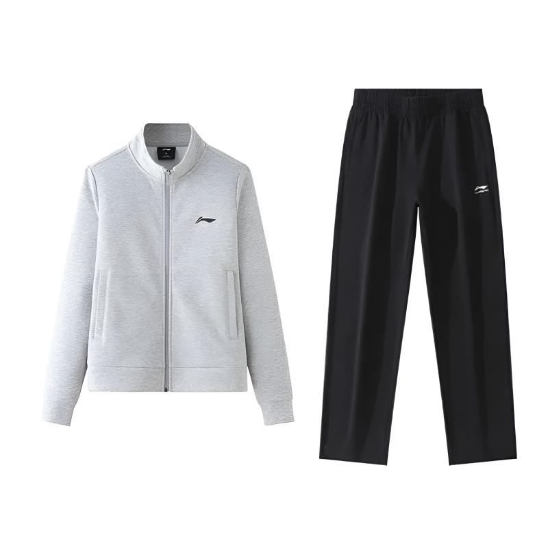 Li Ning Casual Sportswear Unisex Coin Gray+Black AWDVP57-1+AKLUC03-1 3XL