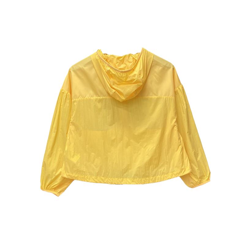 Adidas Casual Loose Quick-Dry Hooded Jacket Women Jackets Yellow KC6013