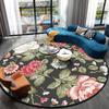 3D Flower Round Carpet Living Room Decoration Floor Mats for Home Bedroom Anti-SlipPlayroom Decor Rug Non-slip Mat