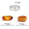 SHIXIN 3 Styles Retro Brown Thick Resin Acrylic Wide Bangle Bracelet for Women Simple Irregular Geometric Stackable Bangle New