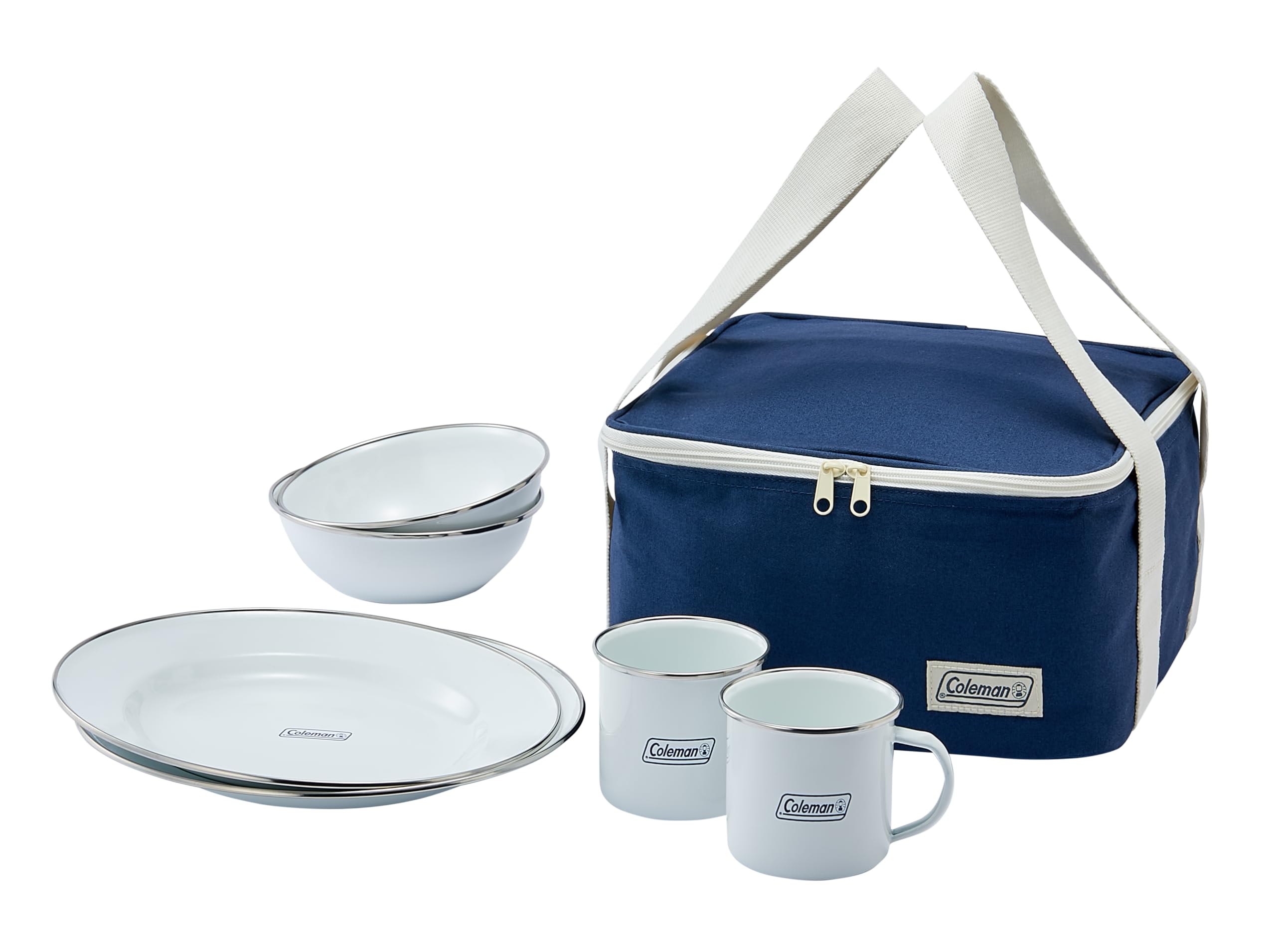 

Coleman enamel dishware set for 2 белый