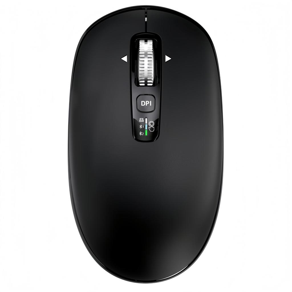 INFINMIND Wireless Bluetooth Mouse, Multi-Device, Fast Scrolling, Tilt Wheel, 4 DPI Levels, Quiet Click, AA Battery Included, Ambidextrous, Supports