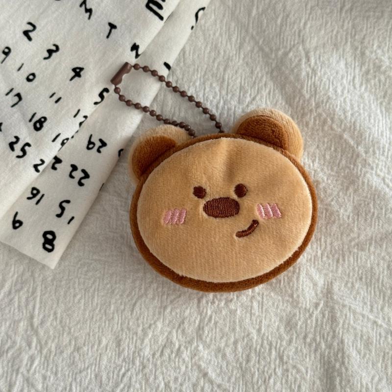 Cute Cartoon Animal Fish Bear Dog Plush Keychain Pendant Decorative Soft Stuffed Doll Toy Keyring Backpack Pendant Decoration