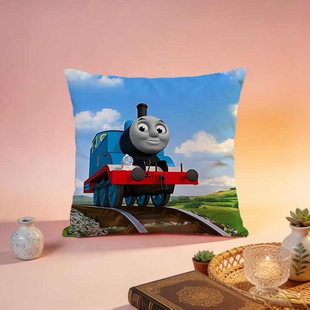 Fashion TThomas and friends posteried Cushion Cover Premium SkinFriendly Pillow Case MultiPurpose for Home Office Travel