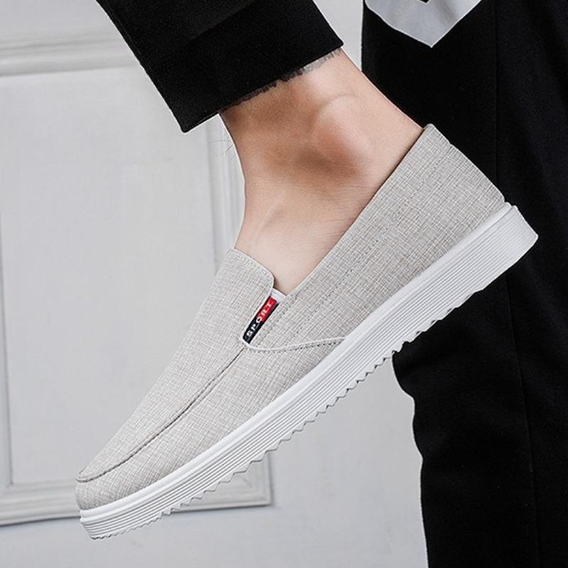 Brand Men Canvas Shoes Platform Slip on Breathable Cloth Shoes Summer Outdoor Wear Citywalk Light Casual Sneakers Zapatos Hombre