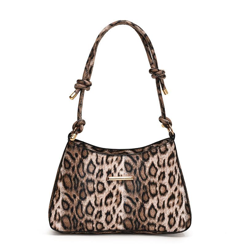 Fashionable Leopard Print Handheld Small Square Bag For Women In Chic Urban Style